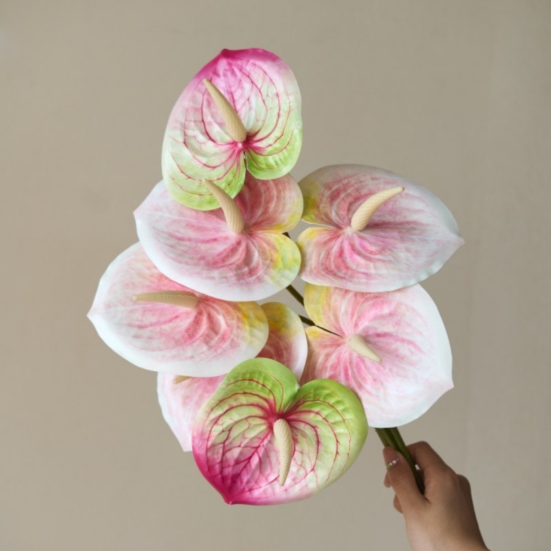 Real Touch Artificial Anthurium Stems | Faux Flamingo Flowers