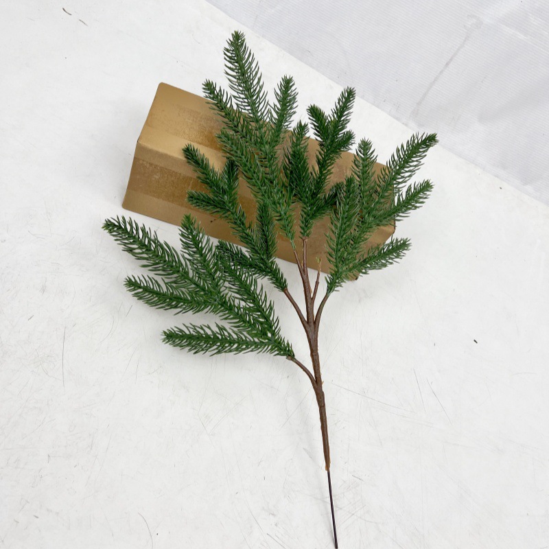 5-Fork Artificial Cold Fir Branch Stem - Kingyee Flora - Image 2