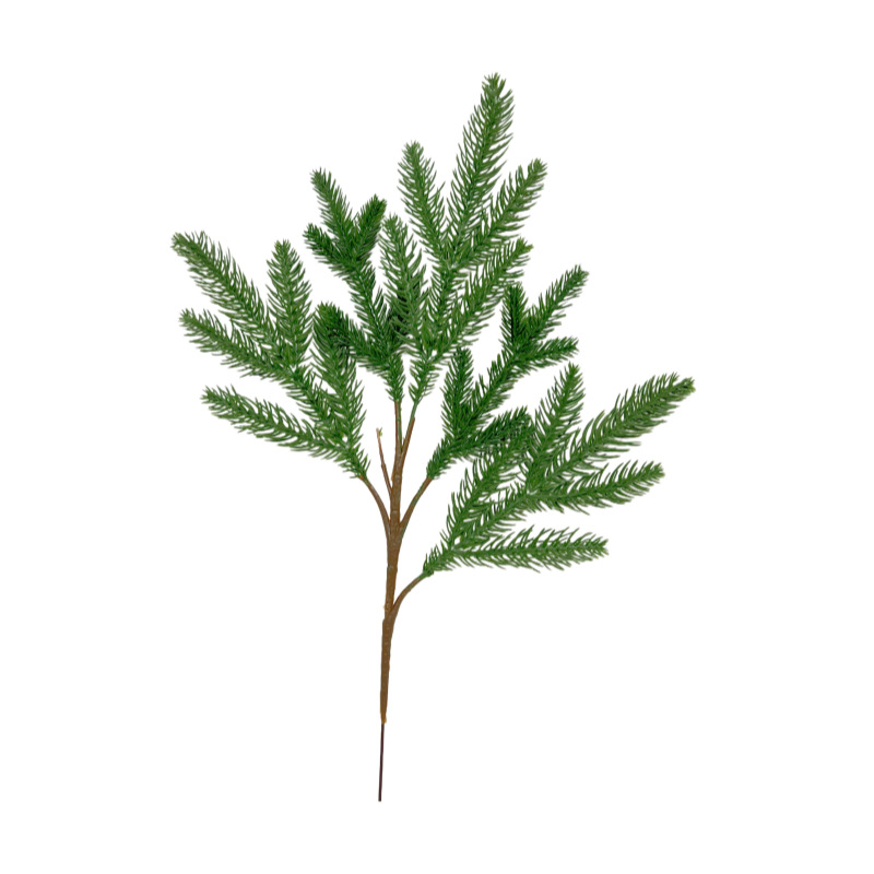 5-Fork Artificial Cold Fir Branch Stem - Kingyee Flora - Image 3