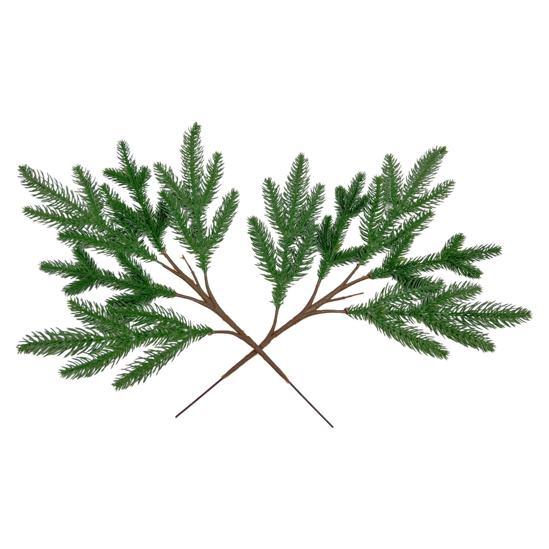 5-Fork Artificial Cold Fir Branch Stem - Kingyee Flora - Image 4