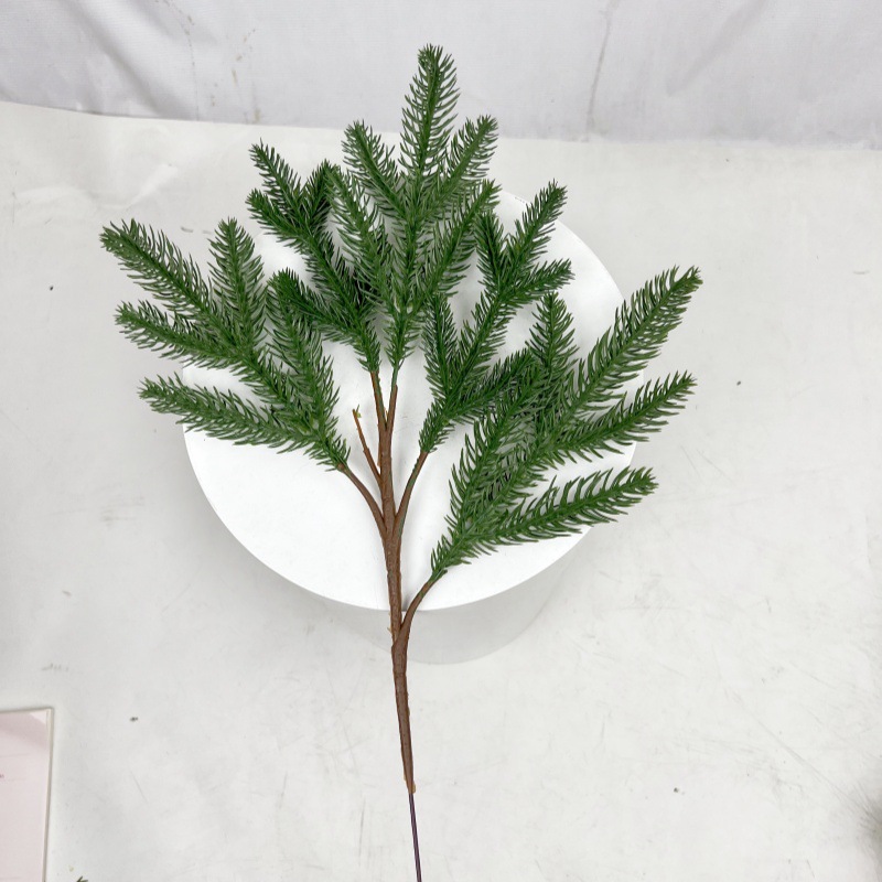 5-Fork Artificial Cold Fir Branch Stem - Kingyee Flora - Image 5