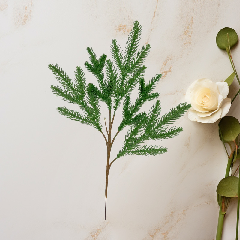5-Fork Artificial Cold Fir Branch Stem - Kingyee Flora