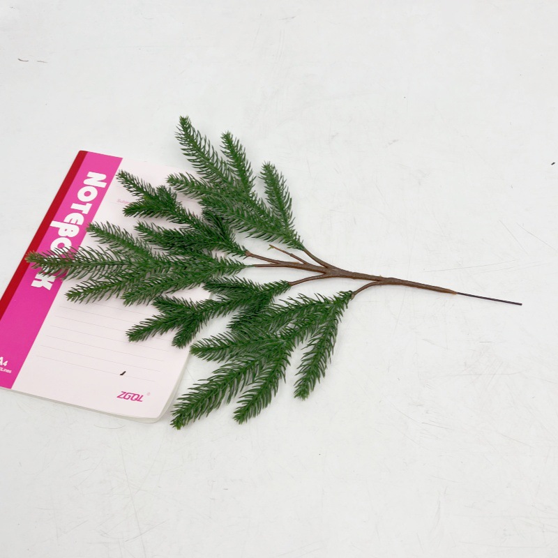 5-Fork Artificial Cold Fir Branch Stem - Kingyee Flora - Image 9