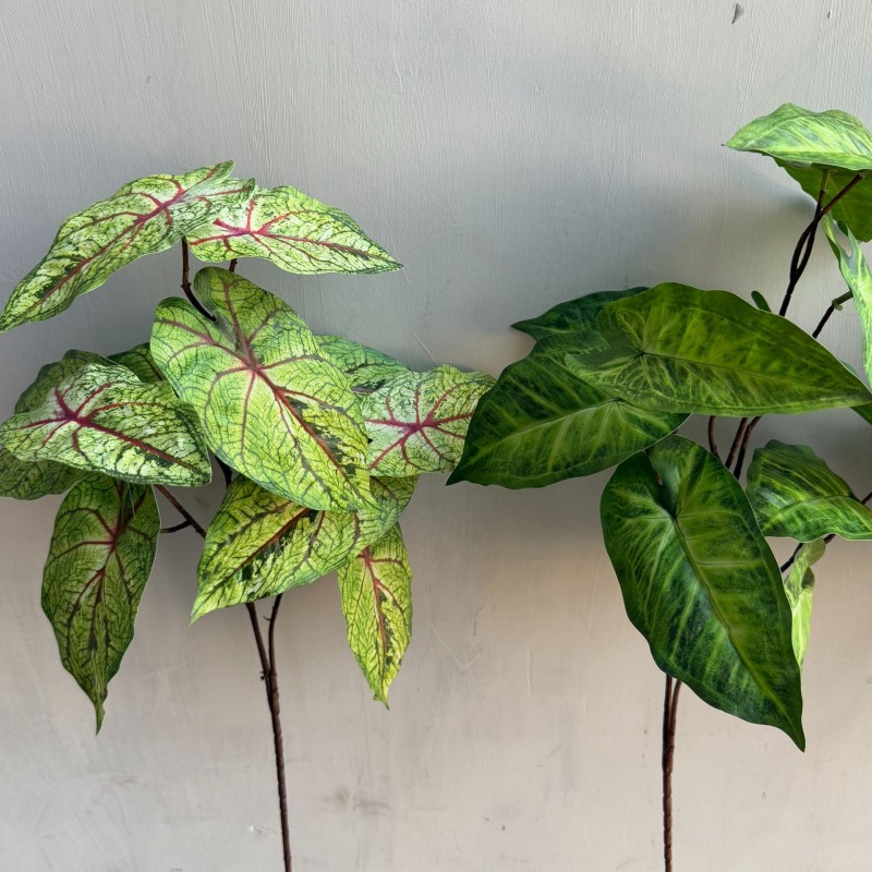 Artificial Caladium Leaf Greenery Stem Wholesale | Kingyee Flora - Image 7