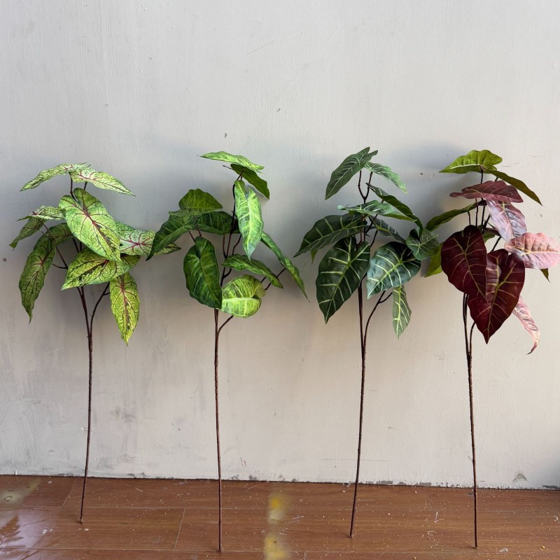 Artificial Caladium Leaf Greenery Stem Wholesale | Kingyee Flora - Image 8