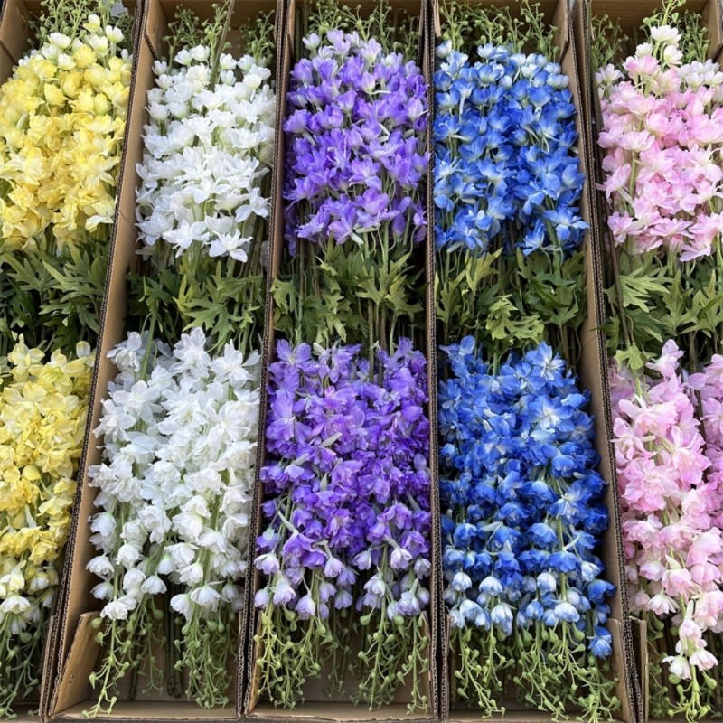 Artificial Delphinium (Larkspur) Flower Stem Wholesale | Kingyee Flora