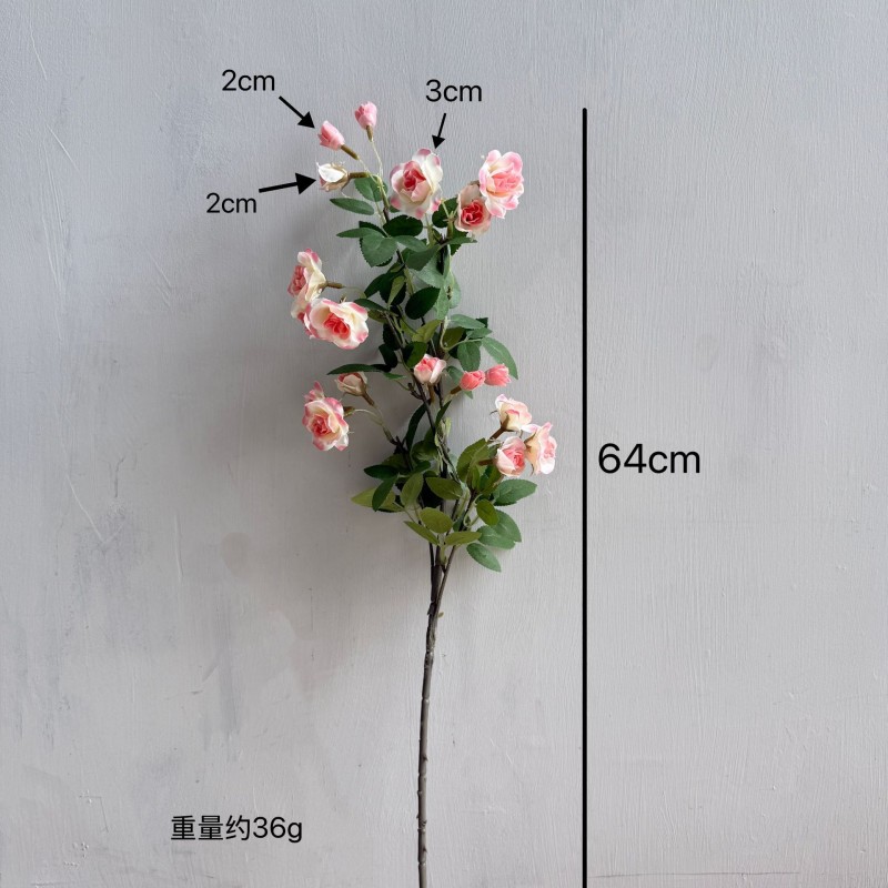 Artificial Mini Multi-Head Rose Flower Stem Wholesale | Kingyee Flora - Image 2