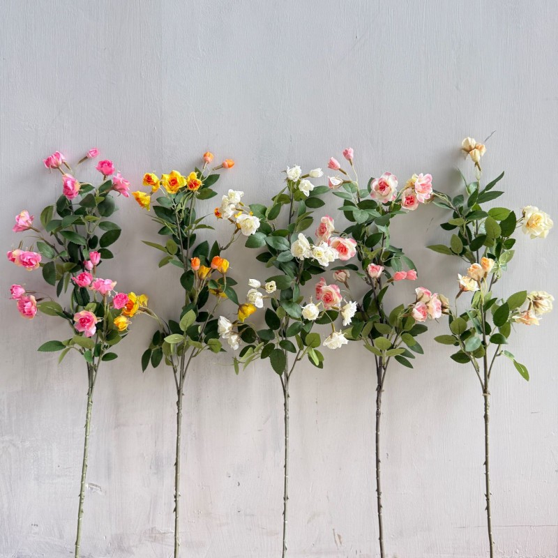 Artificial Mini Multi-Head Rose Flower Stem Wholesale | Kingyee Flora - Image 3