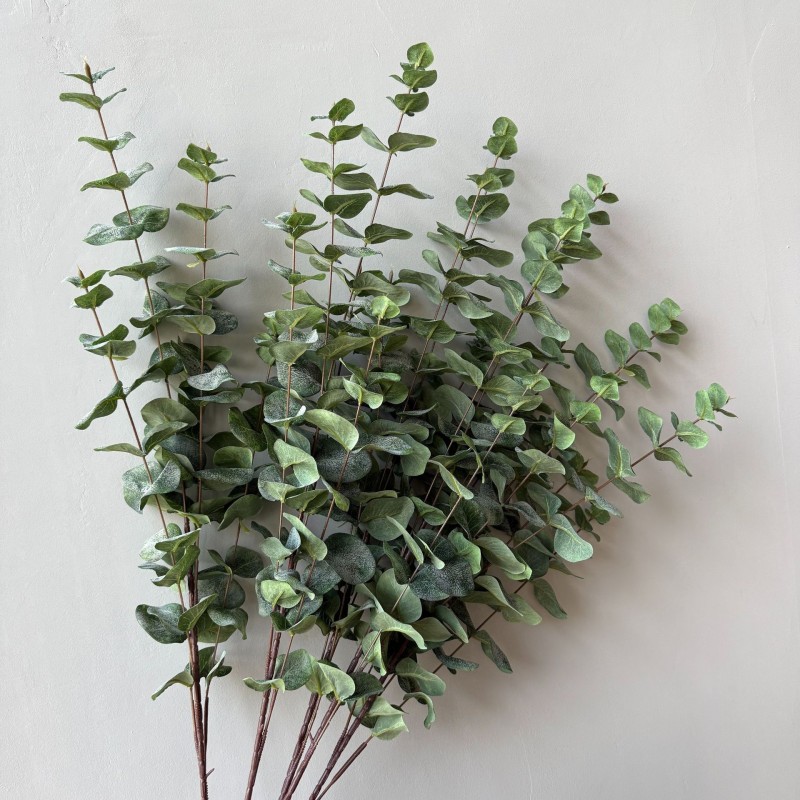 Artificial 5‑Fork Eucalyptus Greenery Stem Wholesale | Kingyee Flora - Image 4