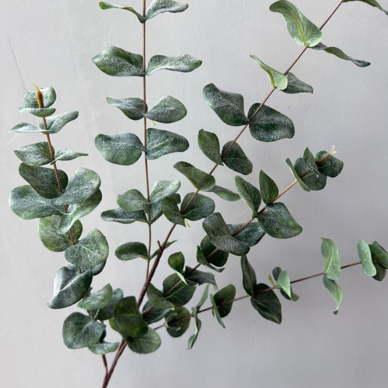 Artificial 5‑Fork Eucalyptus Greenery Stem Wholesale | Kingyee Flora