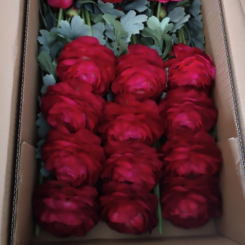 Artificial 2 Head Ranunculus Flower Stem Wholesale | Kingyee Flora - Image 3