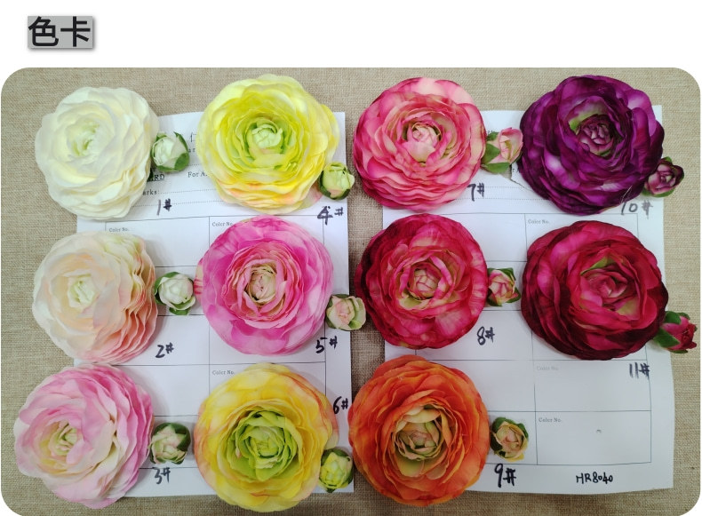Artificial 2 Head Ranunculus Flower Stem Wholesale | Kingyee Flora - Image 13