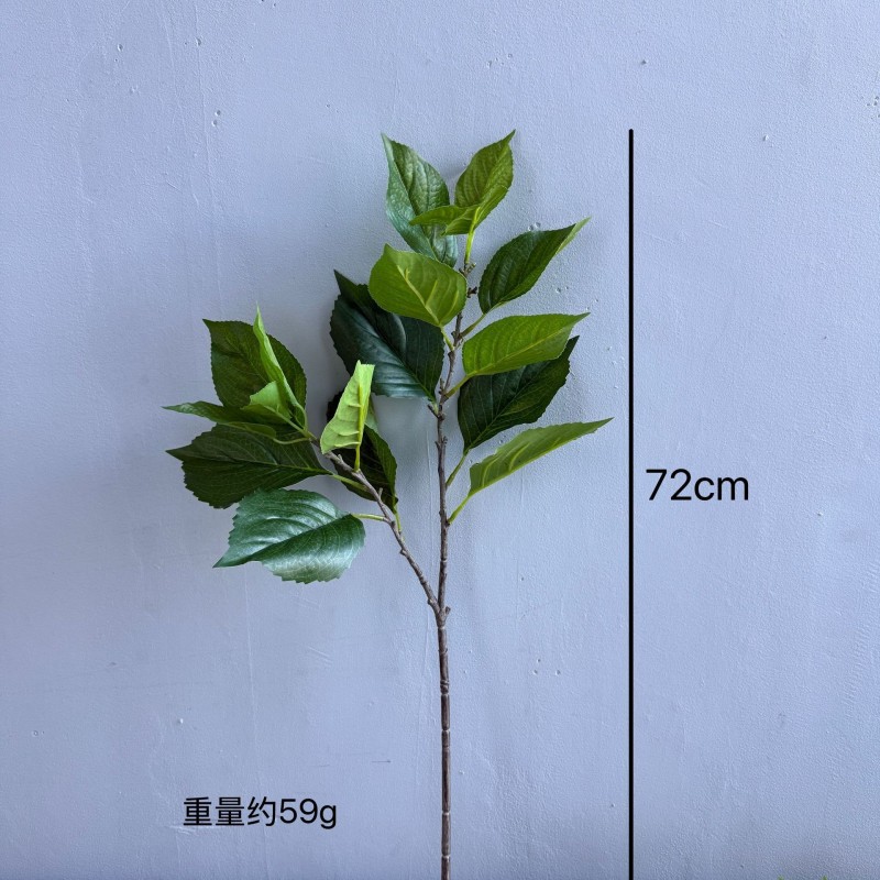 Real-Touch Hydrangea Leaf Greenery Stem Wholesale | Kingyee Flora - Image 2