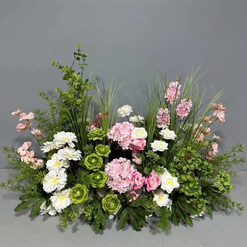 Pre-Made Artificial Wedding Floral Table Runner Wholesale | Kingyee Flora - Image 2