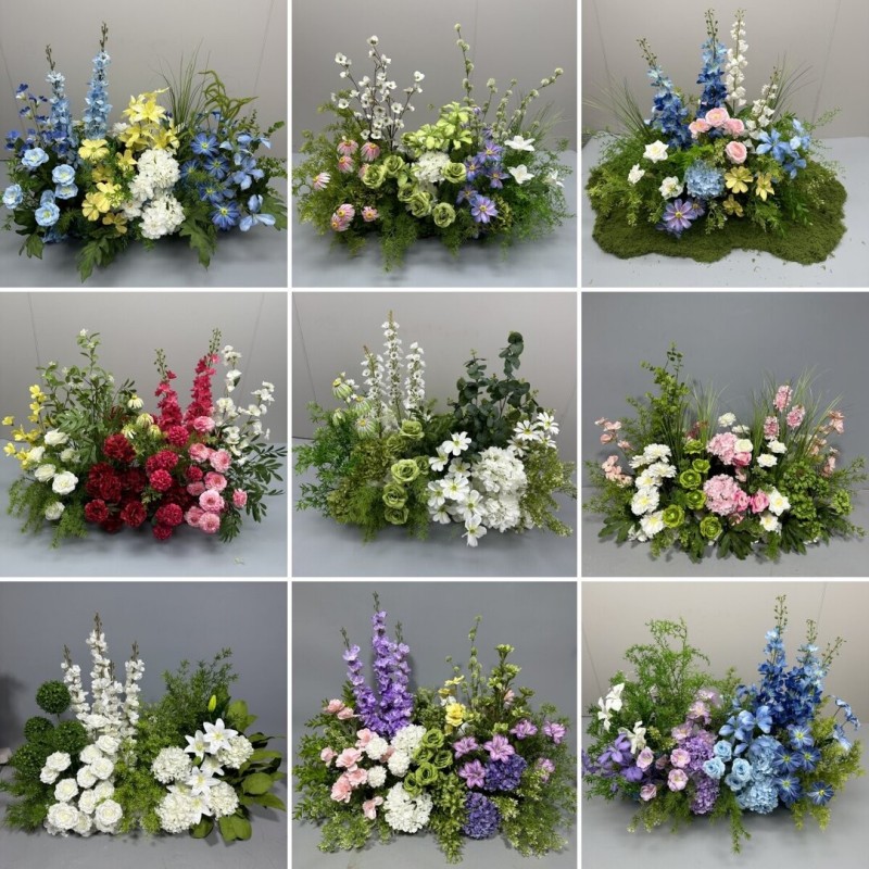 Pre-Made Artificial Wedding Floral Table Runner Wholesale | Kingyee Flora - Image 5