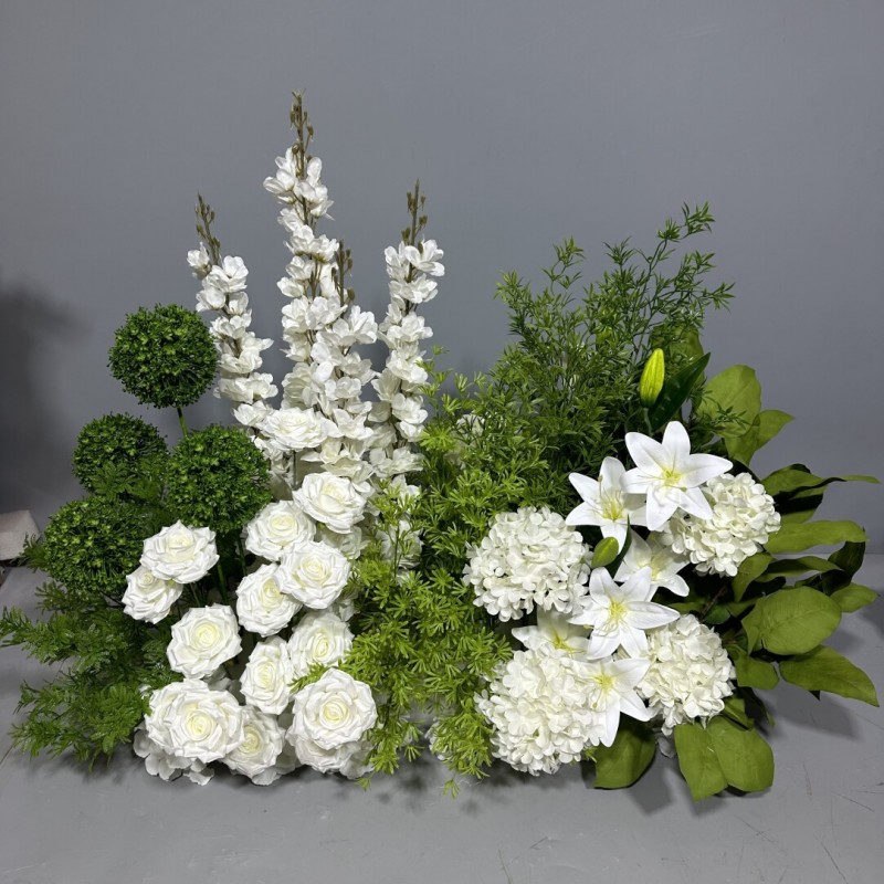 Pre-Made Artificial Wedding Floral Table Runner Wholesale | Kingyee Flora - Image 6