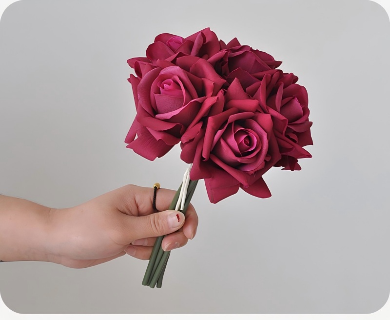 Real Touch Moisturizing Artificial Rose Bouquet - 7 Stems - Image 9