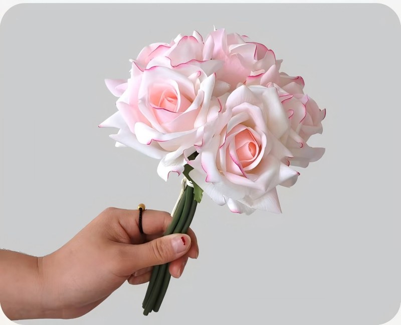 Real Touch Moisturizing Artificial Rose Bouquet - 7 Stems - Image 10
