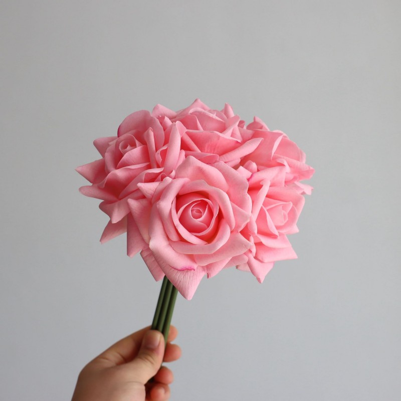 Real Touch Moisturizing Artificial Rose Bouquet - 7 Stems - Image 7