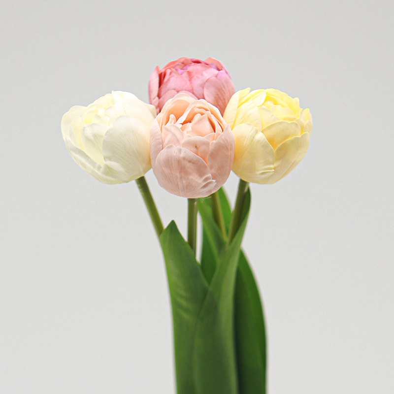 Real Touch Camellia Tulip Artificial Flower Stem Wholesale | Kingyee Flora - Image 8