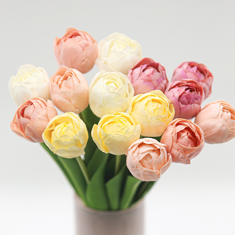 Real Touch Camellia Tulip Artificial Flower Stem Wholesale | Kingyee Flora - Image 11